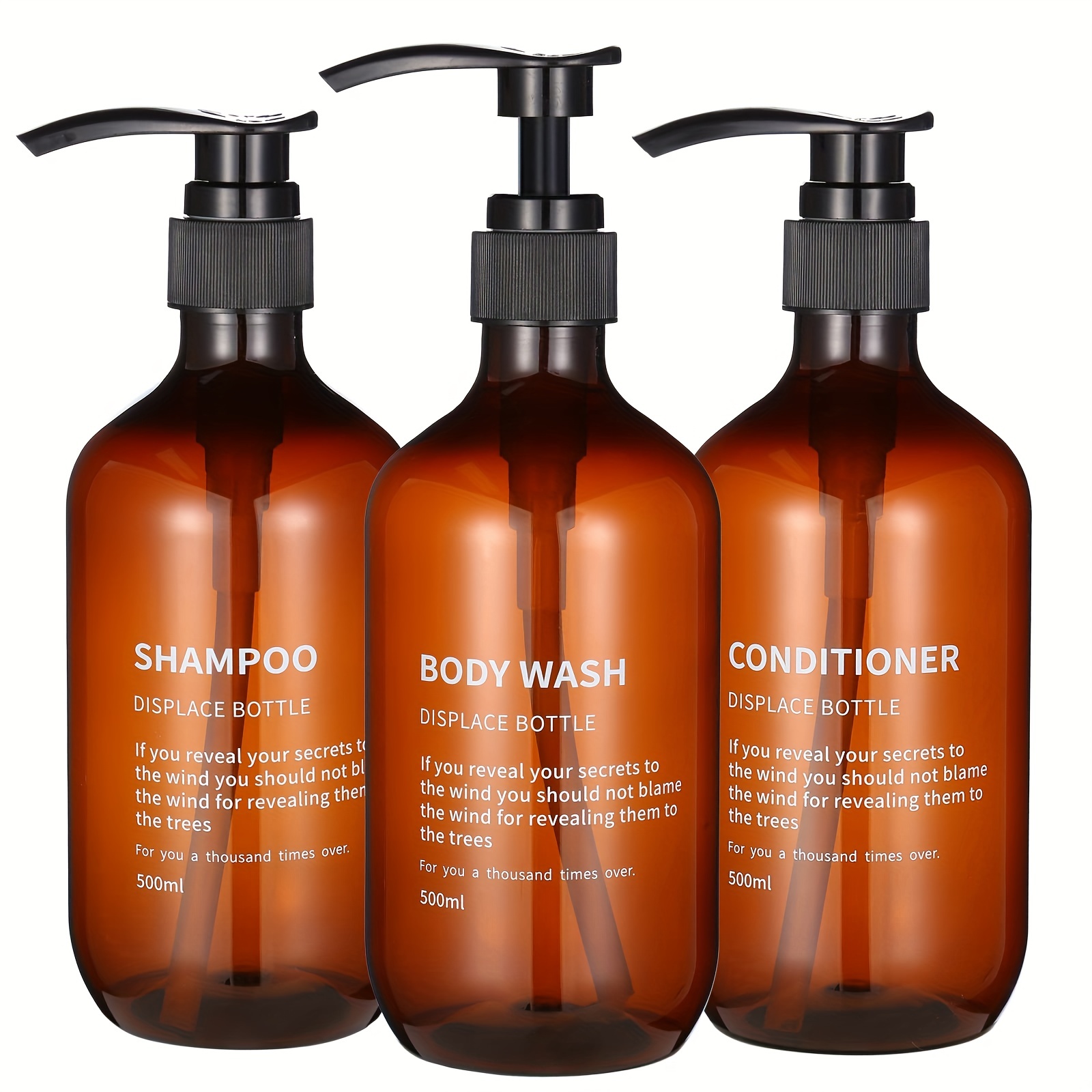 Label Maker - 3pcs Waterproof Shampoo Conditioner Dispenser Set